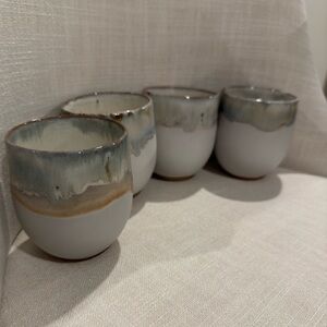 NWT ETTA B Pottery Stemless Wine Glasses- Set of 4